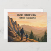 父の日のための険しい山の風景 ポストカード (正面/裏面)