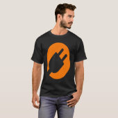 父の日のための電気技師クラフトソケットアイディア Tシャツ (正面フル)