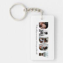 父の日のためのDaddy Photo Collage Keychain