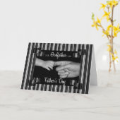 父の日のの神ストライプ父に カード (黄色い花)