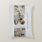 父の日のアクセント枕 – 3フォトコラージュ&文字 アクセントクッション (正面(垂直))