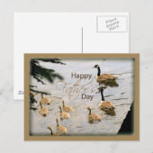 父の日のアヒル ポストカード (正面/裏面)