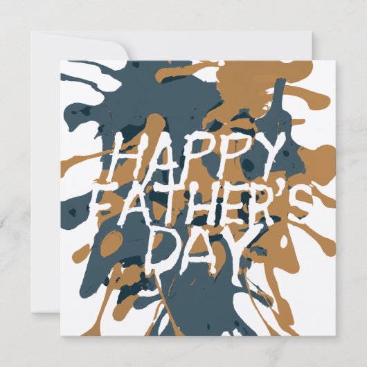 父の日のアーティスティックな抽象画 シーズンカード (正面)