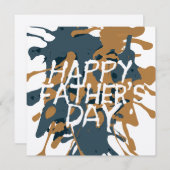 父の日のアーティスティックな抽象画 シーズンカード (正面/裏面)