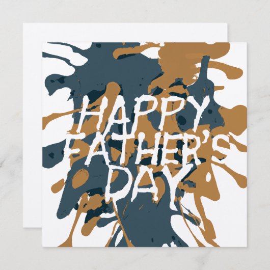 父の日のアーティスティックな抽象画 シーズンカード (正面/裏面)