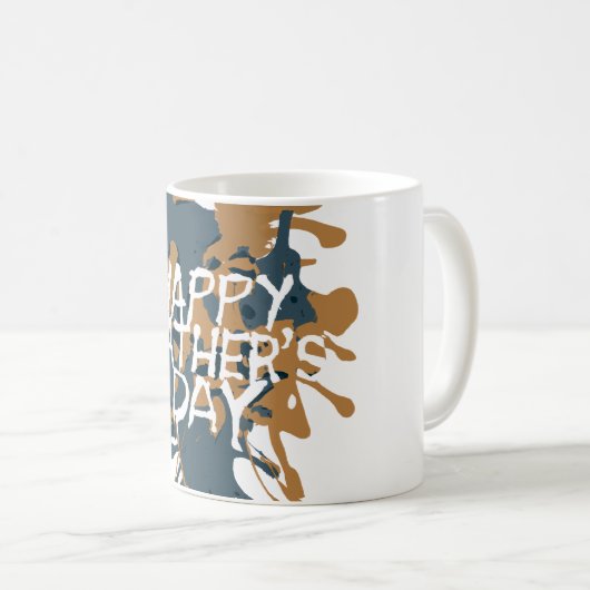 父の日のアート抽象芸術 コーヒーマグカップ (正面右)