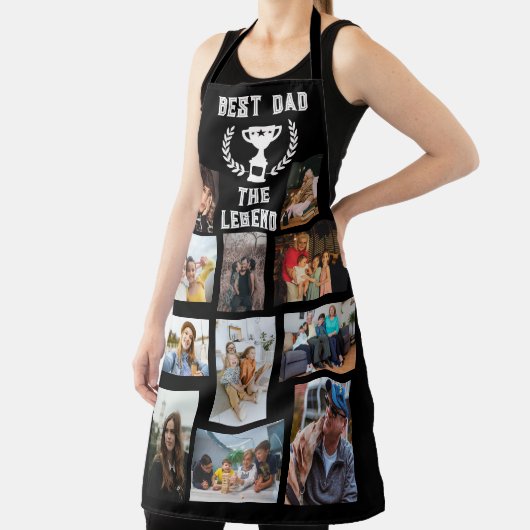 父の日のエプロン家族の写真コラージュのパパ エプロン (インサイチュ)