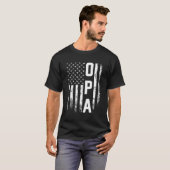 父の日のオパアメリカ国旗 Tシャツ (正面フル)