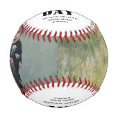 父の日のカスタム写真ギフト 野球ボール (正面)