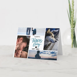 父の日のカスタム写真コラージュカード サンキューカード