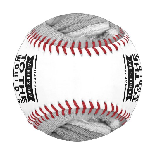 父の日のカスタム写真パーソナライズされた 野球ボール (裏面)
