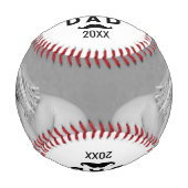 父の日のカスタム写真パーソナライズされた 野球ボール (正面)