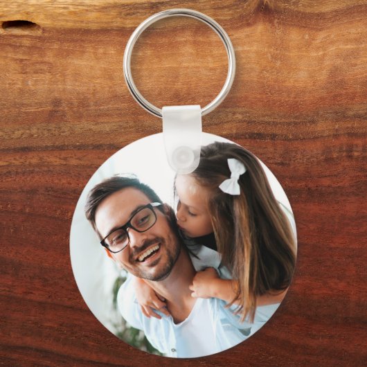 父の日のカスタム写真 キーホルダー (正面)