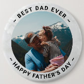 父の日のカスタム写真 缶バッジ (正面)