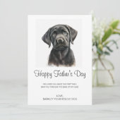 父の日のカスタム犬の写真：犬のペット シーズンカード (スタンド正面)