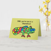 父の日のカメレオンカード カード (黄色い花)