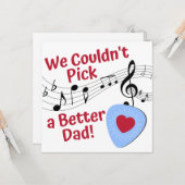 父の日のカードから子供，音楽テーマ カード (正面/裏面インサイチュ)