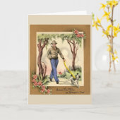 父の日のカードでマイルを渡るヴィンテージ カード (黄色い花)