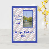 父の日のカードと航海のテーマ。 カード (黄色い花)