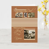 父の日のカードのクラシック車 カード (黄色い花)