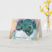 父の日のカードベビー象の孵化卵 カード (黄色い花)