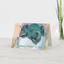 父の日のカードベビー象の孵化卵