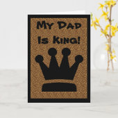 父の日のカード私のユーモアのあるパパは王である カード (黄色い花)
