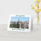 父の日のカード、おじいちゃん、絵のように美しいアッシジ カード (黄色い花)