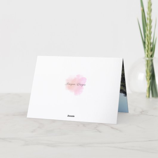 父の日のカード、おじいちゃん、絵のように美しいアッシジ カード (裏面)