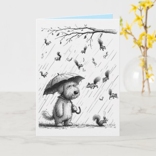 父の日のカード わんこより カード (黄色い花)