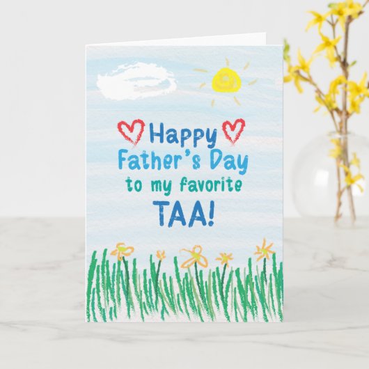 父の日のカード カード (黄色い花)