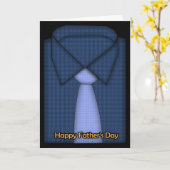 父の日のカード – シャツとネクタイ カード (黄色い花)