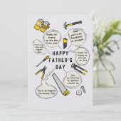 父の日のカード ツールキット イラストと名言 招待状 (スタンド正面)