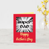 父の日のカード・パパがヒーロー カード (黄色い花)