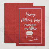 父の日のカード – パーソナライズされたスモキンホットパパ (正面/裏面)