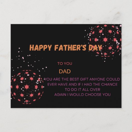 父の日のカード ポストカード (正面)