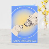 父の日のカード ポーラーベアのグリーティングカード カード (黄色い花)