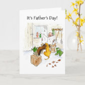 父の日のカード – 'リラックスs in the Garden Shed カード (黄色い花)