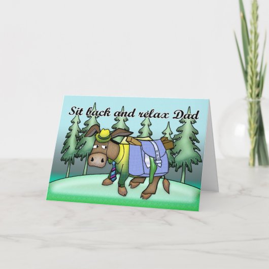 父の日のカード（ロバ） カード (正面)