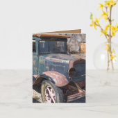 父の日のカード、古いトラック 希少な発見 カード (黄色い花)