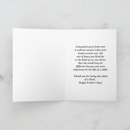 父の日のカード – 娘または孫娘 カード (内部)