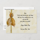 父の日のカード – 彼を敬う! ポストカード (正面/裏面)