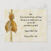 父の日のカード – 彼を敬う! ポストカード (正面)