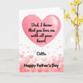 父の日のカード、愛してるよお父さん カード (黄色い花)