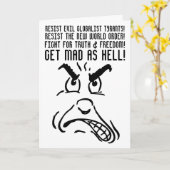 父の日のカード、新しい世界秩序に抵抗 カード (黄色い花)