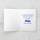 父の日のカード – 漫画おもしろい カード (内部)