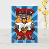 父の日のカード – 漫画おもしろい カード (黄色い花)