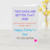 父の日のカード - 2人のパパは一人よりいい！ カード (黄色い花)
