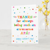 父の日のカードfor Apa カード (黄色い花)