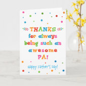 父の日のカードPa カード (黄色い花)